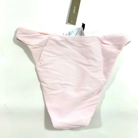 New J Crew Ribbed High Rise Bikini Bottom Light Pink BE808 - Picture 2 of 4